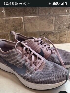 Nike Women’s Dualtone Racer Sneakers — Mauve Pink & Heather Gray